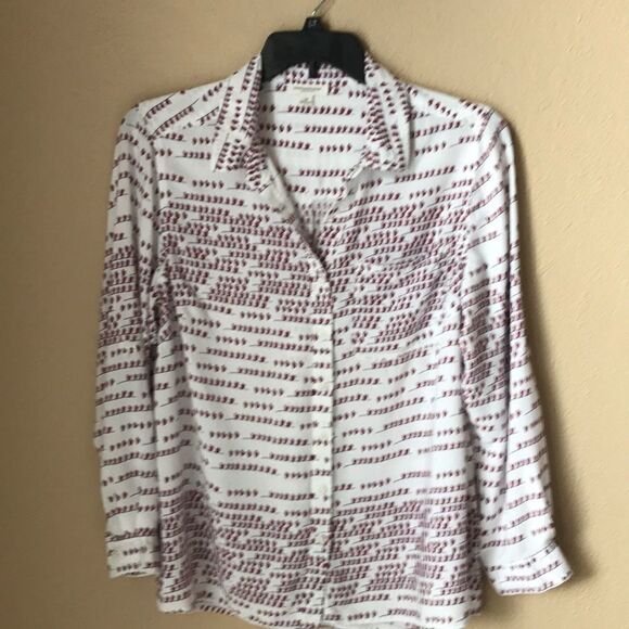 ❤️Beach  Lunch Lounge Blouse 1X - Picture 1 of 6